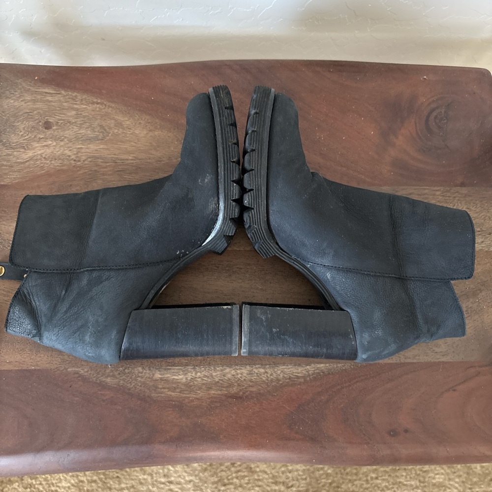 Gibson-latimer Black Suede Ankle Boots Size 5.5 M Used - Picture 4 of 8